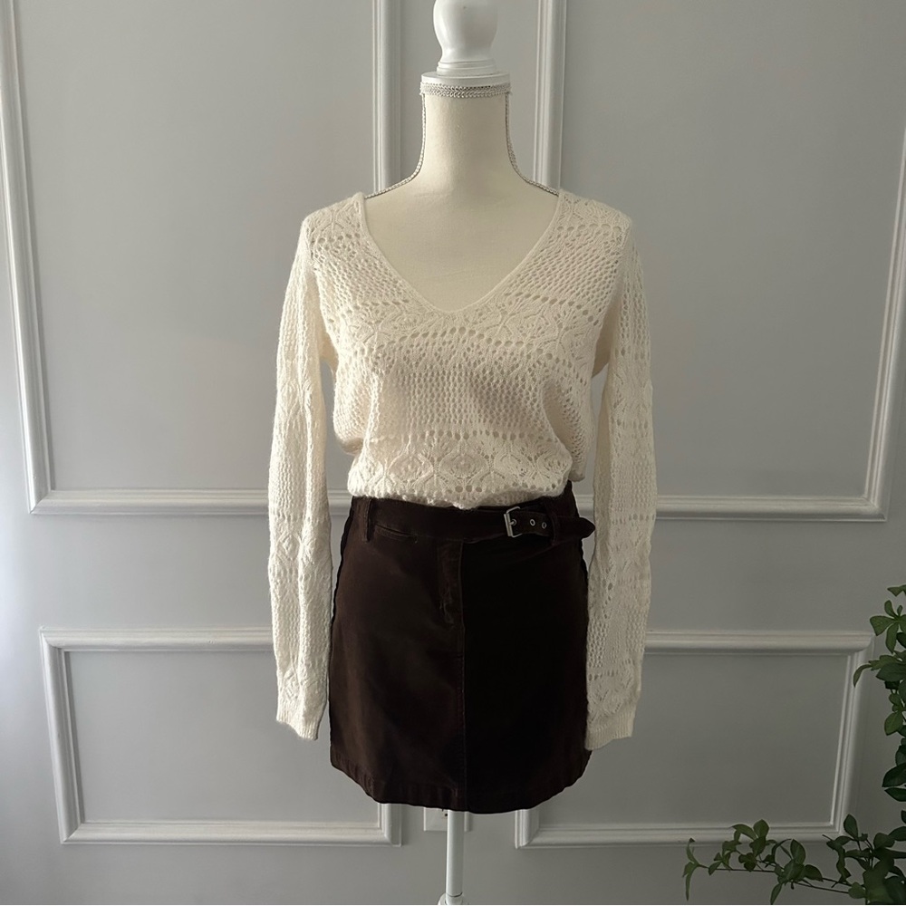 Sezane white Knit Sweater Jumper reversible - Picture 5 of 15